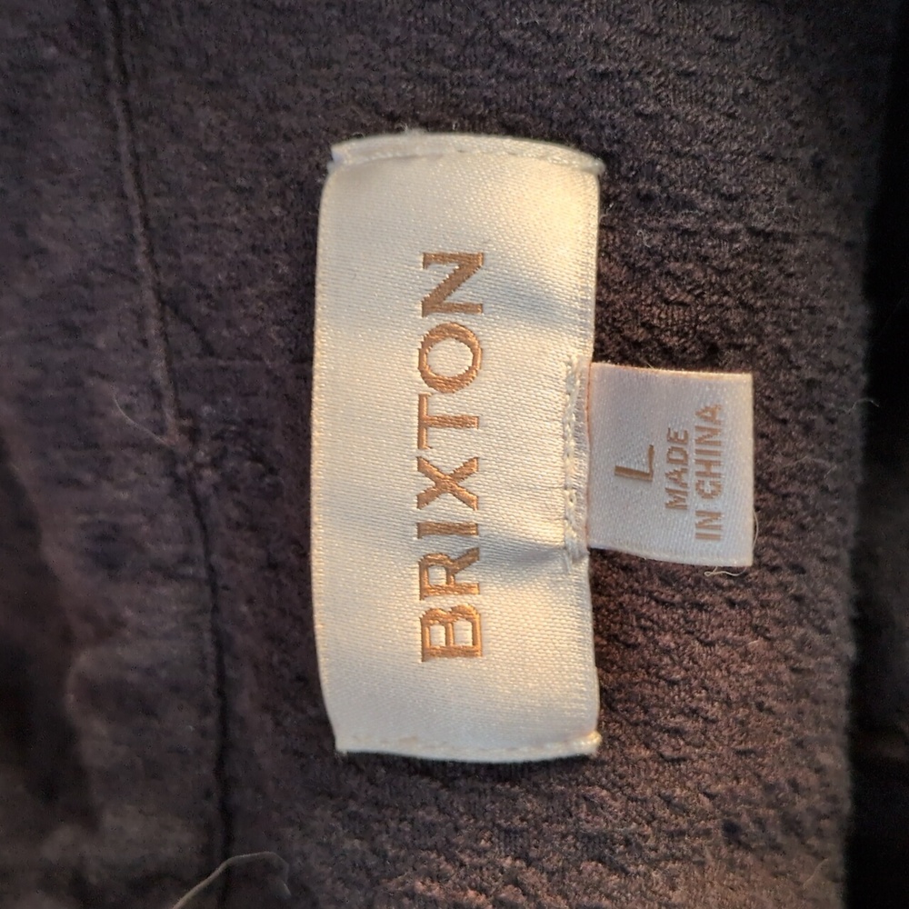 Brixton Large Cropped Boxy Cotton Balloon Sleeve Button Blouse Large - Picture 3 of 7